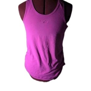 Zella Fuchsia Ruched Relaxed Fit Athletic Tank Top Size L